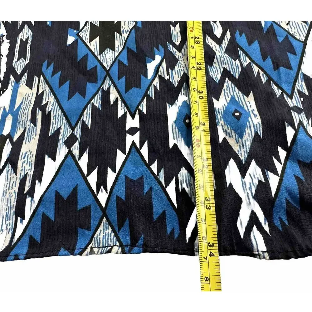 Canyon Sky Southwestern Blue White Scarf Wrap Table Runner